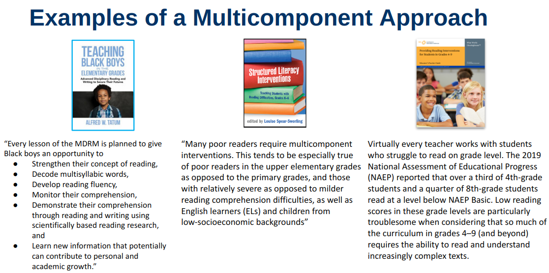 Examples of a multicomponent approach
