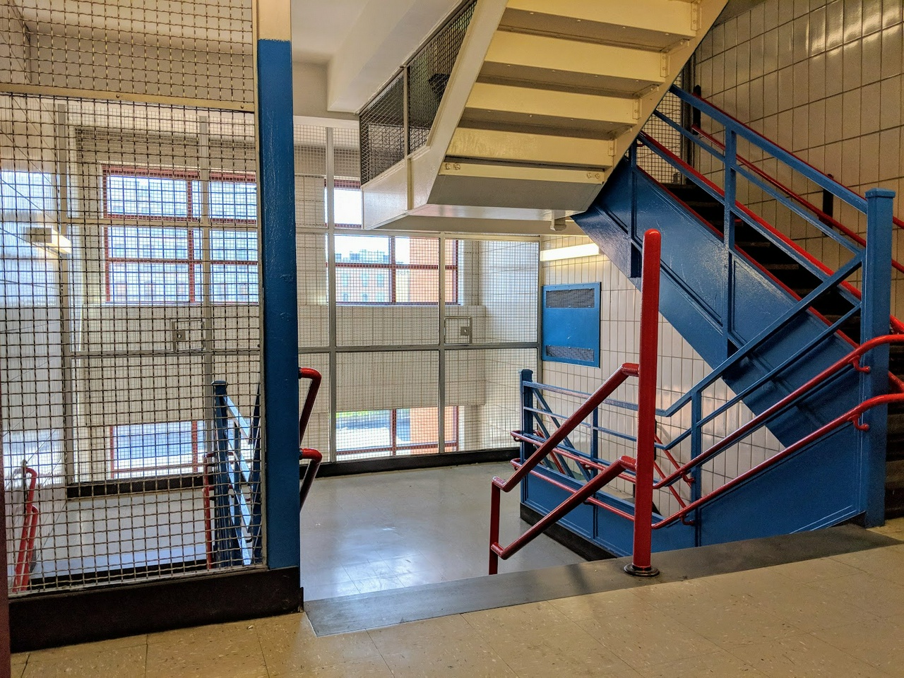 This Bronx middle school stairwell becomes a sea of noise when students use it.