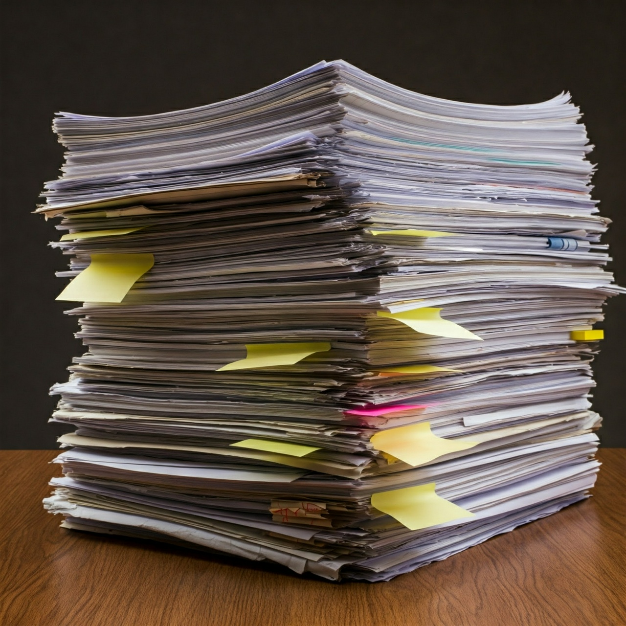 Stacks of papers